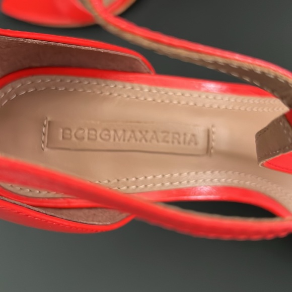 BCBG Maxazria size 9 B beautiful bright red/orange high heels - Picture 6 of 7